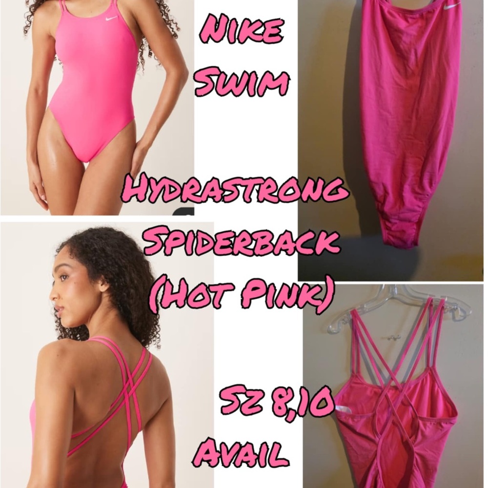 Nike Hot Pink Spiderback One-Piece Swimsuit